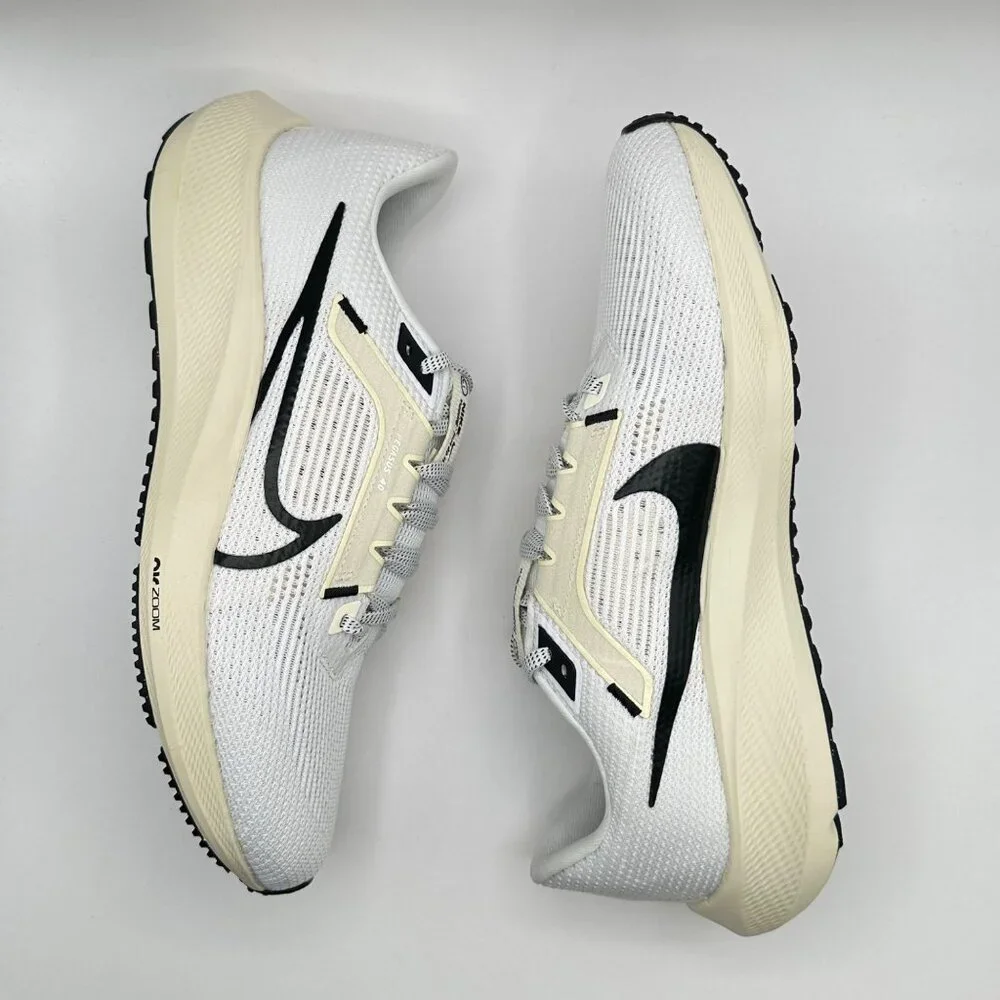 Women's Nike Air Zoom Pegasus 40 White Coconut Milk Sail Black Running Size 11 - Picture 8 of 12